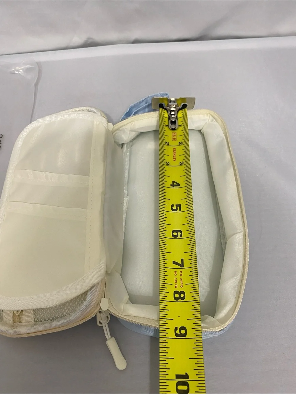 Roosyo Light Blue Pouch with Cream Trim